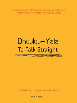 cover image of Dhuuluu-Yala:  to Talk Straight